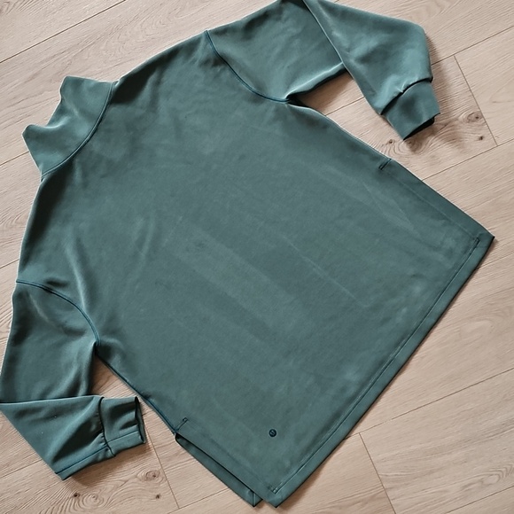 2024 Lululemon Softstreme Funnel Neck Long Pullover Sweater Storm Teal, Lrg - Picture 5 of 11